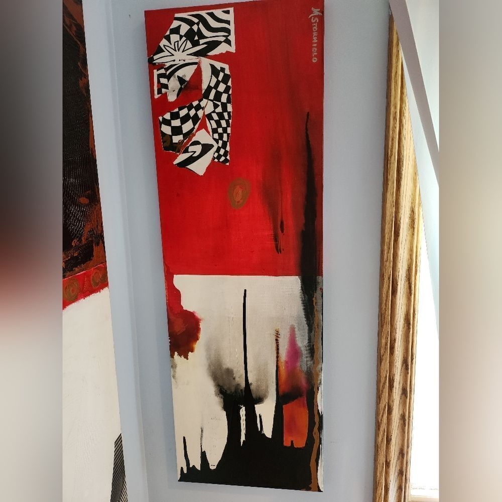Abstract Red and Black Art Canvas
